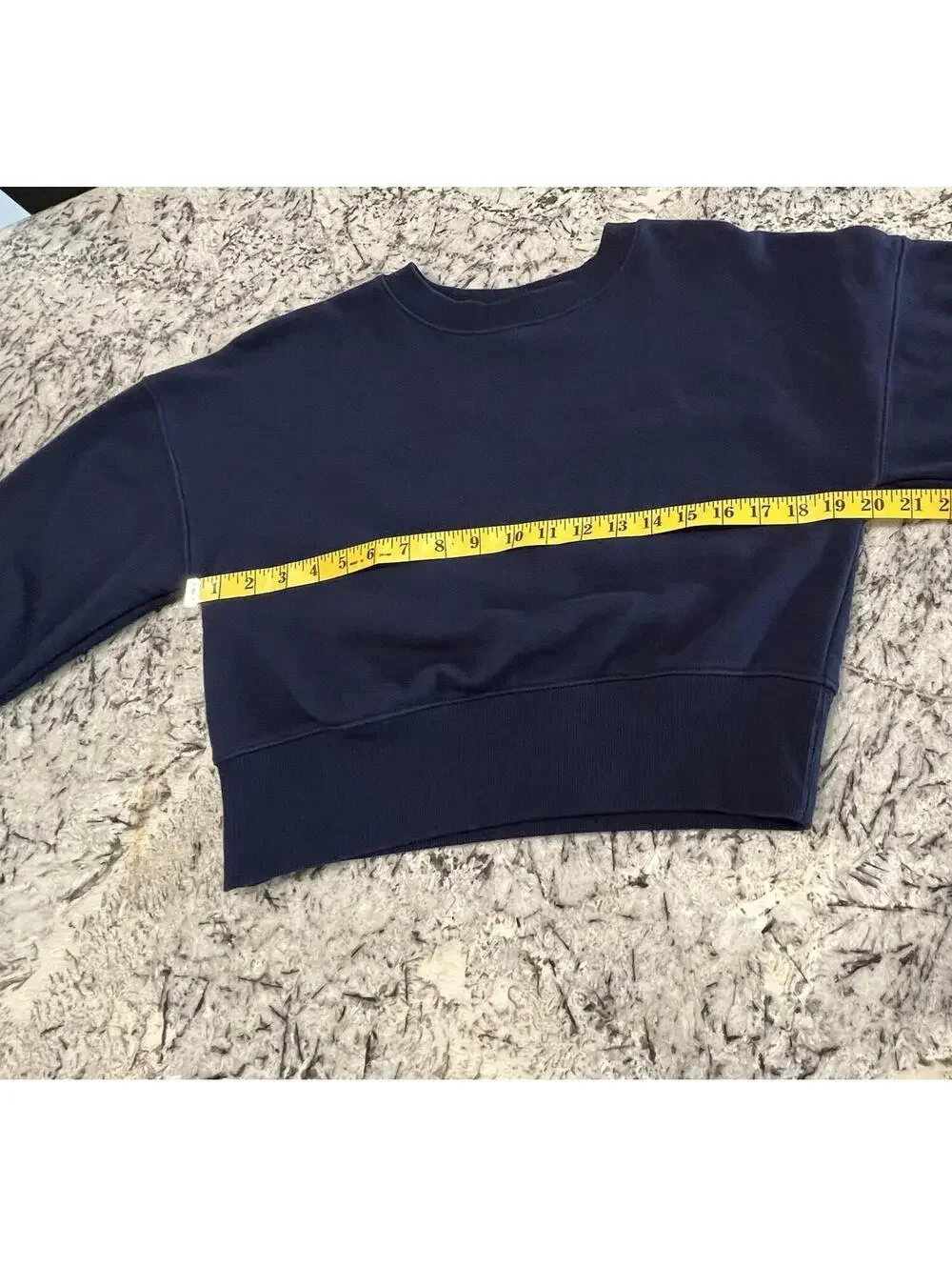Junior's Size M Cropped Navy Blue Sweatshirt Fleece Lined Wild Fable - Picture 6 of 7